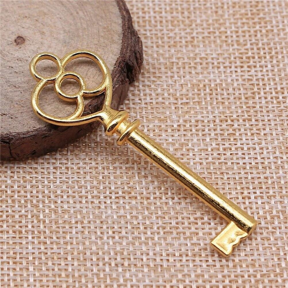3pcs 60mm 3 Colors Antique Silver Antique Bronze Key Pendants Vintage Key Pendant Key Pendant Charm