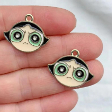 10pcs Enamel Girls Alloy Drop DIY Jewelry Accessories Japanese Cartoon Anime Q Version Pendant Necklace Ccessories