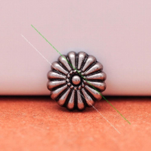 50PC 11mm Antique Silver Plate Parachute Flower Leathercraft Belt Wallet Saddle Decor Concho Rivetback