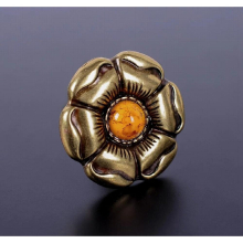 10X Western Yellow Turquoise Brass Rose Flower Saddle Leather Crafts Conchos Set