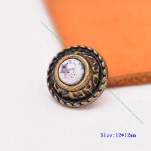 10Pcs 12mm Brass Floral Carved Rope Side DIY Leathercraft Belt Accessories Beige spike Rivet Stud Turquoise Concho Screwback