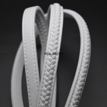 1 Meter 12*6mm Stitched Braided Leather Cords for Jewelry Bracelets Making Leather String Straps DIY Craft