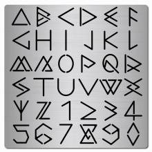 Metal Gothic Font Lettering Stencil Old English Font Ancient Alphabet Template Runes Stencil for Paint Wood Burning Pyrography