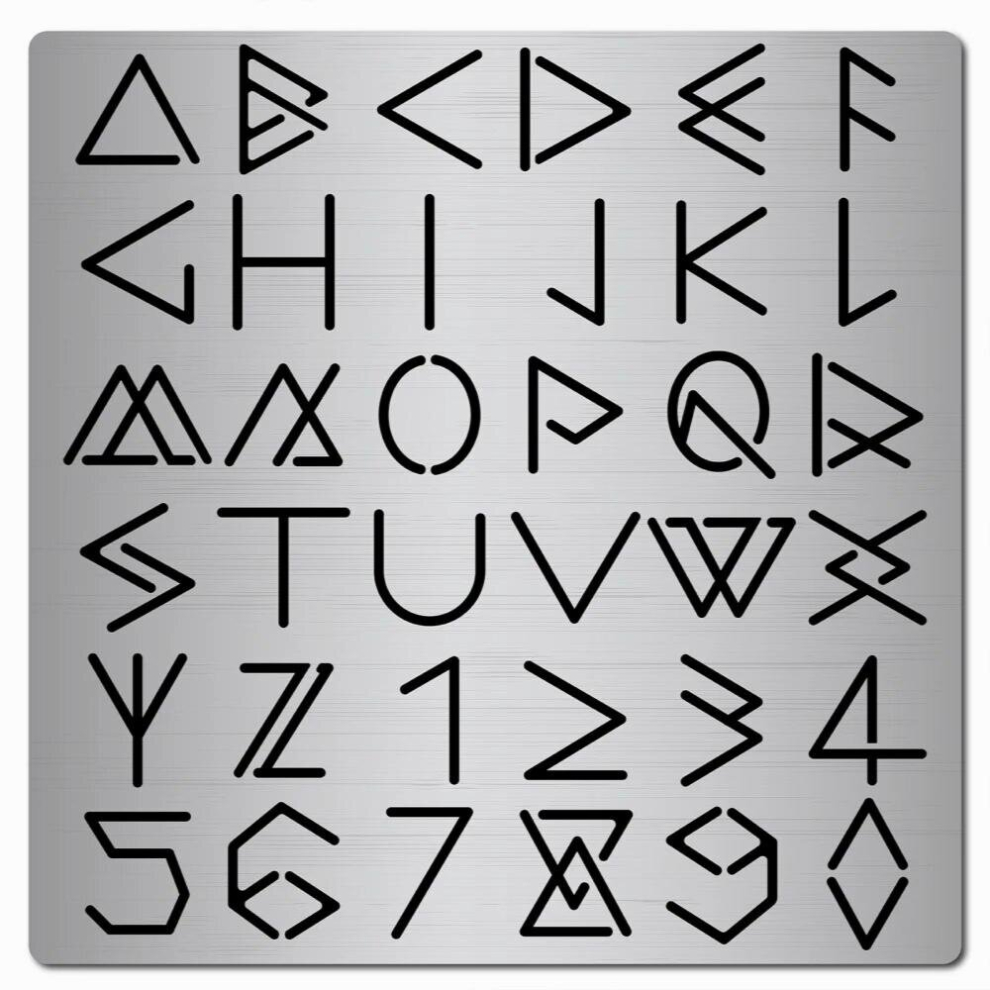 Metal Gothic Font Lettering Stencil Old English Font Ancient Alphabet Template Runes Stencil For Paint Wood Burning Pyrography 885673803437