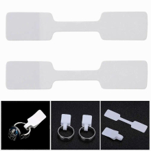 100Pcs Blank Jewelry Tags Paper Labels Bracelet Necklace Ring Size Jewelry Sticky Display Tags Sticker