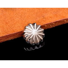 10pc Little Bling Silver Flower Leathercraft Keychain Wallet Belt Hardware Shoe Accessories Conchos Screwback 10mm