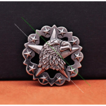 10X 29*29mm Antique Brass Plated Western Cowboy Round Texas Star Conchos For Saddles Headstall Bridle Leathercraft Decor
