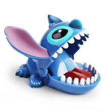 (Blue) And Stitch Lilo Big Mouth Bite Finger Game Figure Tricky Prank Toy Gift For Kids
