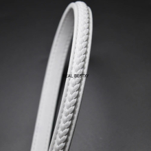 1 Meter 12*6mm Stitched Braided Leather Cords for Jewelry Bracelets Making Leather String Straps DIY Craft
