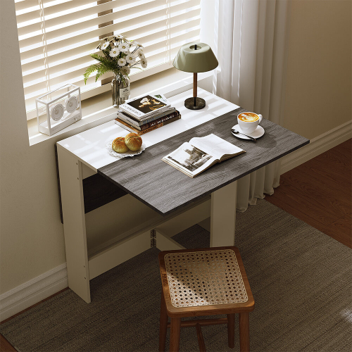 Living And Home Modern Narrow Kitchen Breakfast Wooden Dining Table Folding Desk Drop Leaf Table 1