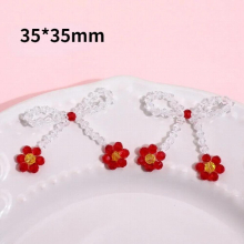 Woven colorful crystal flower tassel butterfly pendant patch DIY jewelry accessories material