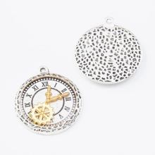 20pcs 32*28MM Antique tibetan silver pocket watch charms vintage bronze pendants for bracelet earring diy jewelry making