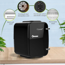 (4L Mini Fridge BLACK) 10L Table Top Electric Mini Fridge for Office and Car