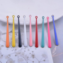30pcs 4*38mm Colorfull Copper Baseball Shape Charms Both Side Enamelled Long Orange Rose Red Pendant DIY Jewelry Earring Making