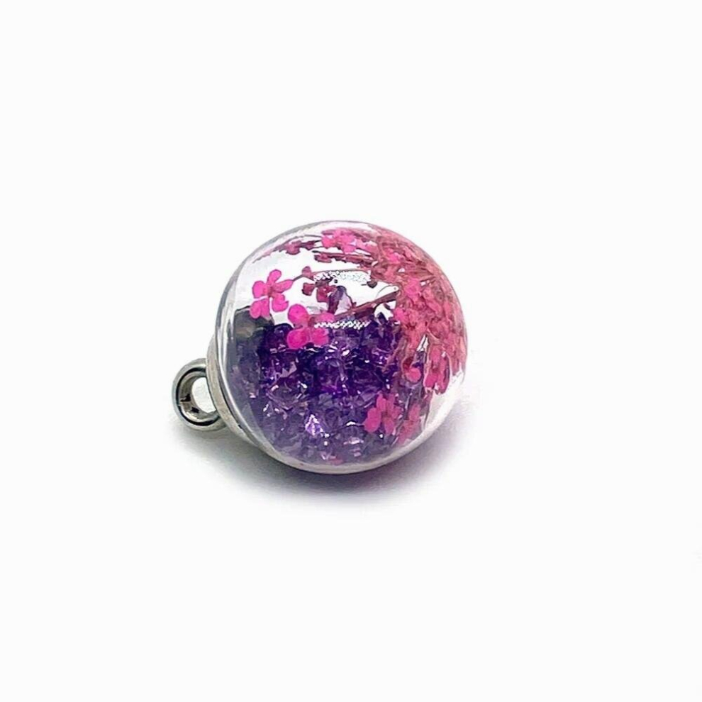 10 Pieces/glass Ball Dry Flower Pendant Rhinestone Glass Bead Jewelry DIY Jewelry Making Necklace Earrings Size 16mm-image-OPC-PCTK9SN-NEW