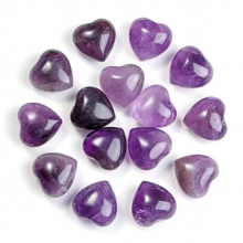 KFT 10Pcs Natural Crystal Quartz Mini Heart Worry Stone Tumble Polished Reiki Healing Chakra Balancing Decoration No Hole