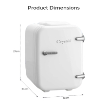 (4L Mini Fridge WHITE) 10L Table Top Electric Mini Fridge for Office and Car