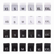 480pcs Cloth Labels Mix Clothing Size Label Woven Crafting Craft Cotton Label Fold Tags for Knitted Garment Sewing Accessories