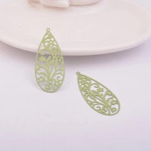 50pcs AB5397 40*18mm Big Hollow Oval charm Daisy Metal Brass Necklace Earring Braclet Pendant Jewelry Accessories Charm
