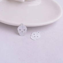 100pcs AC5544 Neo-Gothic Style Halloween Decorations Charms Awful Skull Articles Charms Painted Khaki Jewelry Findings