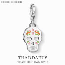 Mexican Sugar Skull Charm Of The Dead Skeleton Pendant Fit Bracelet Women Men Jewelry