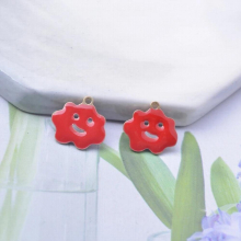30pcs Copper Cloud Charms Both Side Enamelled Colorful Pendant DIY Jewelry Earring Making