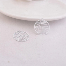 50pcs AC7406 20*22mm Painted Round Charms Green Coral Pendants DIY Earrings Findings