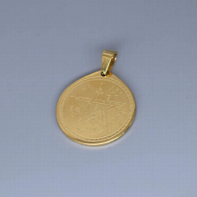 2Pcs/lot Tetragrammaton Pendant Charm For Necklace Bracelets Jewelry Crafts Making Stainless Steel Charm