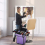 Living And Home (Purple) 4in1 Professional Cosmetic Makeup Train Case 4