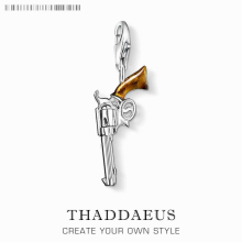 Vintage Weapon Simulation Gun Pendant Charm Pistol Fit Bracelet Chain Necklace For Military Fan Jewelry Gift