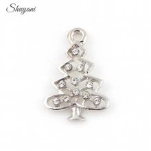 20Pcs/Lot Christmas Tree Charms Pendant Necklaces Bracelet DIY Jewelry Findings Accessories Making