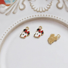 10pcs Cartoon Animal Charm Metal Pendant DIY Earrings Necklace Keychain Crafts Jewelry Making Findings