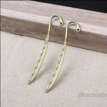 30pcs vintage double side bookmark charm with loop pendant antique bronze fit for diy jewelry findings 84mm
