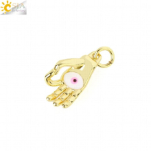 CSJA CZ Pendant for Jewelry Making Cubic Zirconia Love Heart Elephant Charms Earrings Bracelet Keychain Findings S916