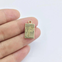 Hot sell 20pcs 10*18mm Palm Tree Zinc alloy Charms Wholesales necklace,earring bracelet jewelry DIY 2 colors