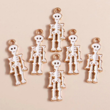 10pcs 26*10mm Halloween Skeleton Charms for Diy Jewelry Making Accessories Death Bone Charms Pendants Necklace Jewelry Making