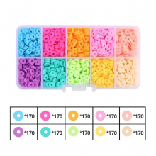 6mm Acrylic Jewelry Making Kits Soft Pottery Spacer Beads For Kids Girls Bracelet Necklace DIY Kits Sets