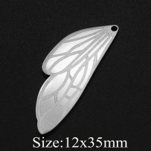 5pcs/lot 316 Stainless Steel Butterfly Wing DIY Earring Charm Pendant Jewelry Bracelet Making Top