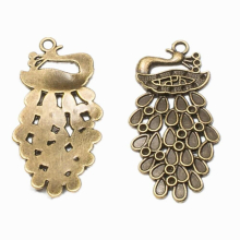 40pcs peacock Craft Supplies Charms Pendants for DIY Crafting Jewelry Findings Making Accessory 299