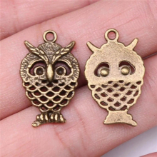 20pcs 24x15mm Owl Charms For Jewelry Making Antique Silver Plated Antique Bronze Jewelry Findings
