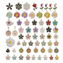 20pcs Mix KC Alloy Enamel SunFlower Charm For Jewelry Making Earring Necklace Bracelet Pendant DIY Accessories Supplies