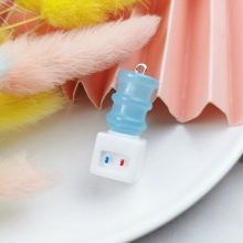 10pcs/pack 34*13*13mm Mini Water Dispenser Resin Charms Mineral Water Shape Jewerly Findings for DIY Earring Keychain