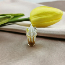 10pcs/lot Chocolate Cake Ice Cream Resin Charms For Earring Findings 3D Charm Food Eardrop Pendant Jewelry Accessory YZ680