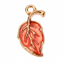 20pcs 20*10mm Drop Metal Leaf Shape Charm Champagne Pendant Accessories DIY Earrings Necklace Bracelet Jewelry Making Materi