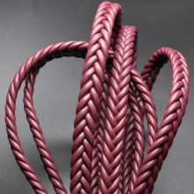 1 Meter Approx 12*6mm Flat Square Leather Rope Uninterrupted Braided Cord For DIY Men Bracelet Jewelry Craft Making Accessories