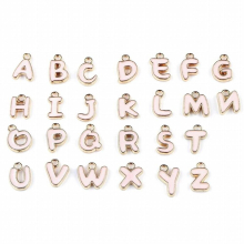 26pcs/bag A-Z Colorful Alphabet Letter Pendant Enamel Charms For DIY Necklace Jewelry Making