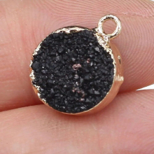Natural Stone Pendants Round Shape Crystal Cluster Gemstone Charm for Jewelry Making DIY Necklace Earring Accessories