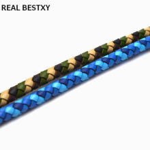 1m/lot 6mm 6mm round Cow Leather Cord Bracelet Necklace Findings Leather Rope String Diy Jewelry Making