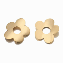5Pcs Raw Brass Curved Sakura Flower Charms Earrings Pendant Findings Diy For Necklace Jewelry Making Supplies