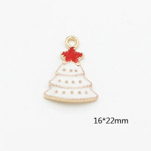 10pcs/lot Multi-style Christmas Tree Charms Pendants DIY Necklace Keychain for Women Girls Jewelry Making Accessories